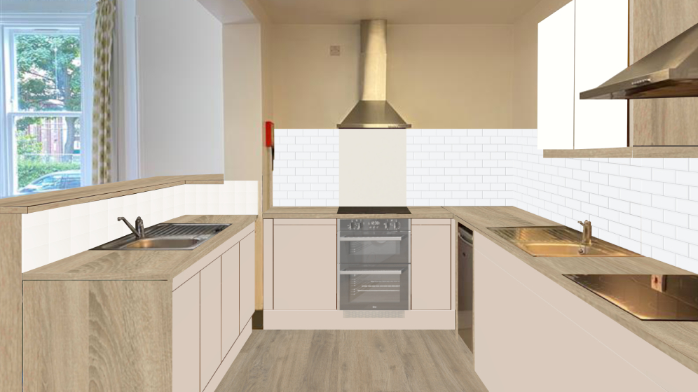 An artists impression of the new kitchen